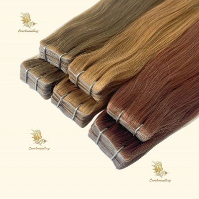 El estilo recto de cinta de color multi-ins doble dibujado invisible de cinta de PU extensiones de cabello