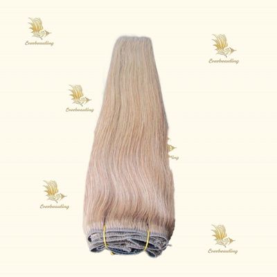 Cabello Remy de extremo grueso cabello crudo sin costura clip en extensiones sin costura para el pago completo