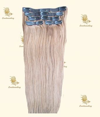 Cabello Remy de extremo grueso cabello crudo sin costura clip en extensiones sin costura para el pago completo