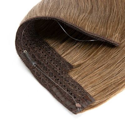 Remy Haloin Extensiones de cabello Cabello humano con estilo pre-agregado y banda de cabeza invisible