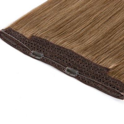 100% cabello humano sin costuras Invisible Fish Wire Hair Extensions devolución de dinero hasta 30 días