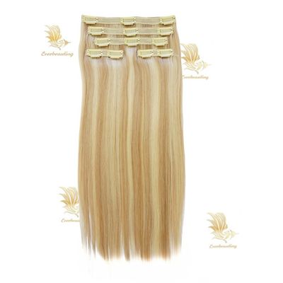 Clip de personalización Ins 100% de cabello humano virgen para mujeres blancas clip tipo pre-agregado