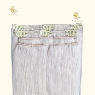Clip de personalización Ins 100% de cabello humano virgen para mujeres blancas clip tipo pre-agregado