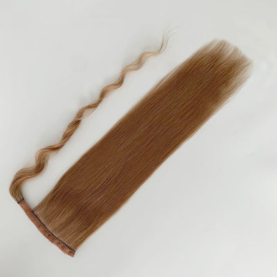 Extensiones de cola de caballo de pelo humano crudo Dyeable 50.00cm * 8.00cm * 3.00cm Tamaño del paquete