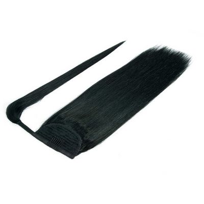 100% de cabello humano remy virgen extensiones de cabello cola de caballo personalización en la punta de los dedos