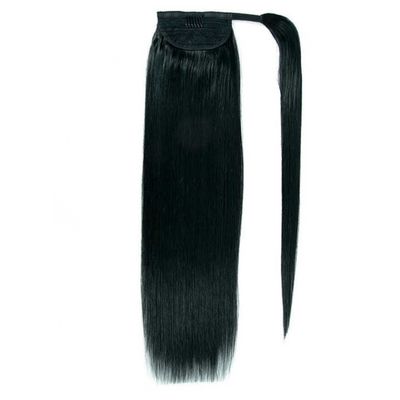 100% de cabello humano remy virgen extensiones de cabello cola de caballo personalización en la punta de los dedos
