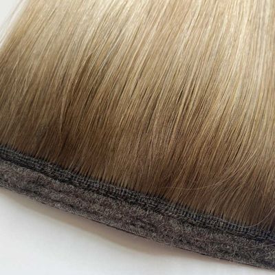 Clip de cabello humano en extensiones de cola de caballo sin derramamiento