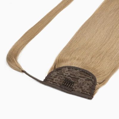 Cabello remy brasileño rizado envuelto alrededor de cola de caballo cabello humano sin enredos