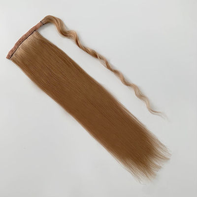 Extensión de cabello de cola de caballo Envuelto alrededor de largo sedoso recto para mujeres cola de caballo-231014