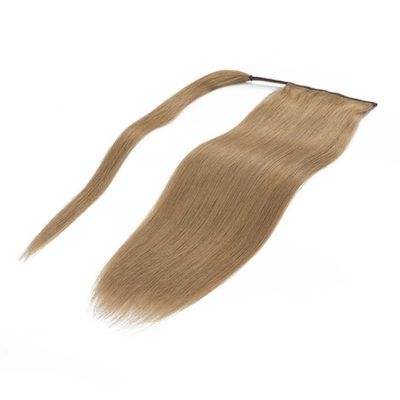 100% Vietenameza de cabello humano en bruto Envuelto alrededor de la petición personalizada de extensiones de cabello de cola de caballo