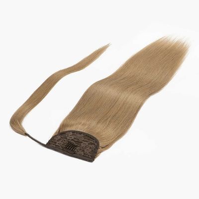 100% Vietenameza de cabello humano en bruto Envuelto alrededor de la petición personalizada de extensiones de cabello de cola de caballo