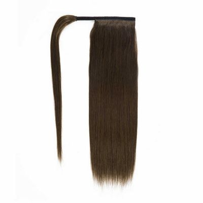 100% Vietenameza de cabello humano en bruto Envuelto alrededor de la petición personalizada de extensiones de cabello de cola de caballo