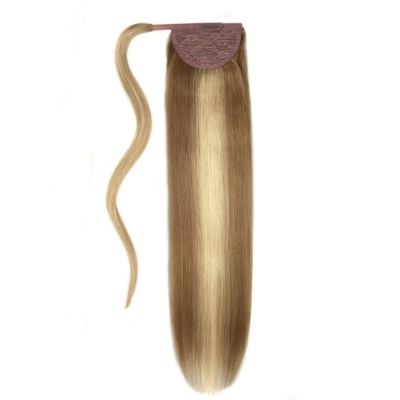 Pago completo Cuticular virgen cruda Cabello alineado cola de caballo 10A 12A grado natural recto