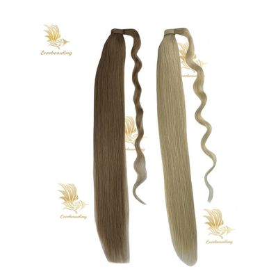 Personalización Salón de Bolsa Brasileño doble dibujado Remy Extensiones de cola de caballo de pelo humano