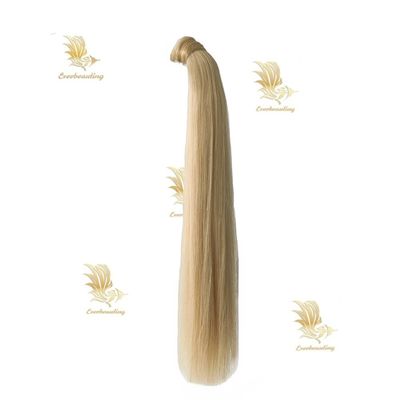 100% Cabello humano cola de caballo Remy estilo recto cabello ruso teñible