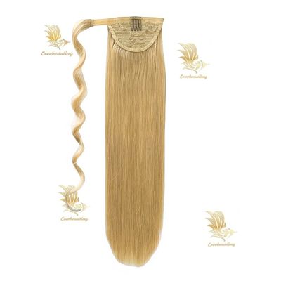 Larga cola de caballo recta Envuelto en el clip de extensiones de pelo Peinado natural Peinado