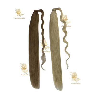 Larga cola de caballo recta Envuelto en el clip de extensiones de pelo Peinado natural Peinado