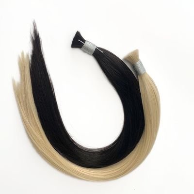 Hueso rubio recto extensión de cabello humano doble dibujado con 0,300 kg paquete peso bruto