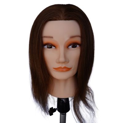 Muñeco de maniquí de cosmetología de mujer cabeza de muñeco para entrenamiento y práctica de cosmetología