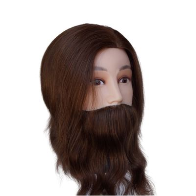 Hombre maniquí cabeza con barba profesional peluquero entrenamiento maniquí