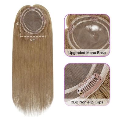 Colores destacados Mono Topper para el cabello para mujeres MT-magic 3 12 pulgadas 14 pulgadas 16 pulgadas 18 pulgadas