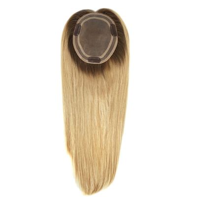 16 pulgadas de pelo ruso europeo rubio Mujeres mono topper con pago inicial