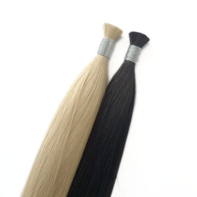 Personalización 100g de color claro de pelo ruso de color liso paquete a granel peso bruto de 0,400kg