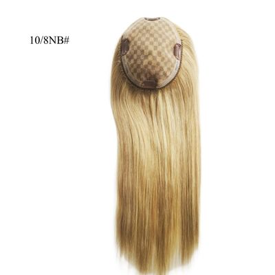 Perfecto para mujeres mono encaje base peluquería 13 * 17 Cm resaltado de pelo humano marrón tops