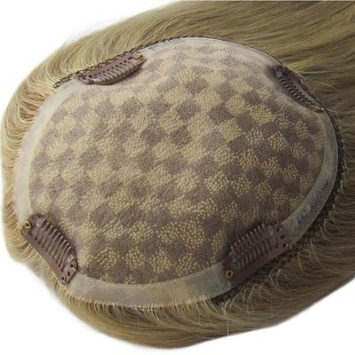 Perfecto para mujeres mono encaje base peluquería 13 * 17 Cm resaltado de pelo humano marrón tops