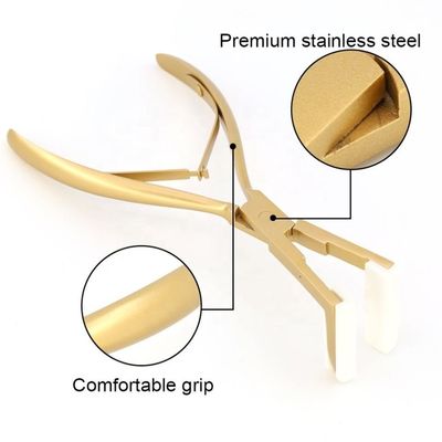 Playa de acero inoxidable de pago completo en el salón de extensión de cabello Plier para la herramienta de salón