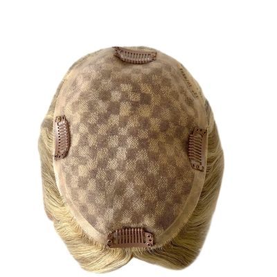 Perfecto para mujeres mono encaje base peluquería 13 * 17 Cm resaltado de pelo humano marrón tops