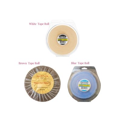 Costo de envío cinta de extensión de cabello azul blanco amarillo peluca rollo adhesivo HT-230830