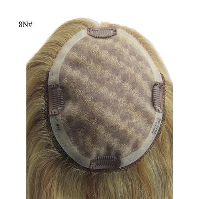 Mono Topper de 16 pulgadas Monofilamento de pelo humano con costos de envío bajos