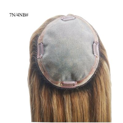 Remy Hair Mono Topper para cabello humano para mujeres de cabello delgado 0.300kg Peso bruto del paquete
