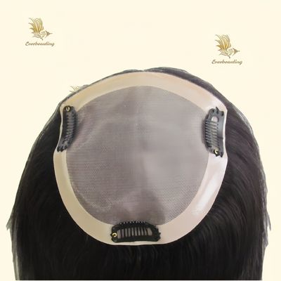 Solicitud personalizada Mini Toppers de color natural de 16 pulgadas para la pérdida de cabello