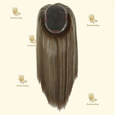 Capa de pelo humano de seda de color muti con flequillo longitud 16 pulgadas