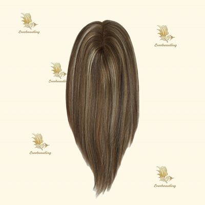 Monofilamentos de pelo humano ruso monofilamentos de pelo atados a mano en topper de colorante-23007
