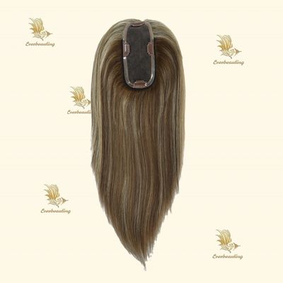 Monofilamentos de pelo humano ruso monofilamentos de pelo atados a mano en topper de colorante-23007