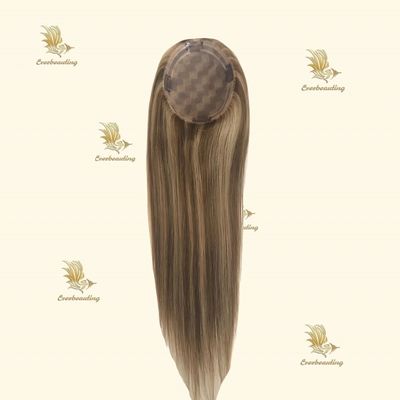 5*6.5 pulgadas Remy Topper de pelo Toupee para mujeres Destacar color Topper-240523