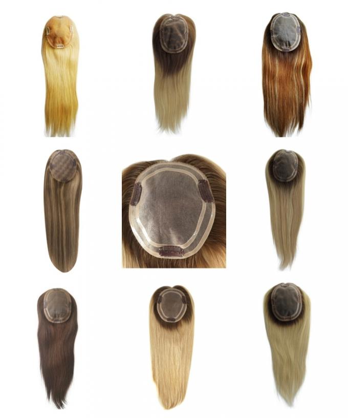 Clip in Hairpiece Monofilament Topper Highlight Hand Tied 3X6.5′ Mono Base Topper